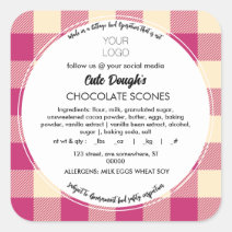 Ohio Cottage Food Law Label home baker