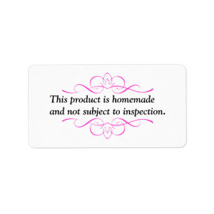 Cottage Food Law Homemade Product Labels          
