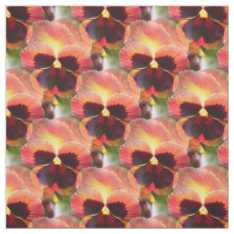 Cottage Garden Firefly Pansy - 4 inch Fabric