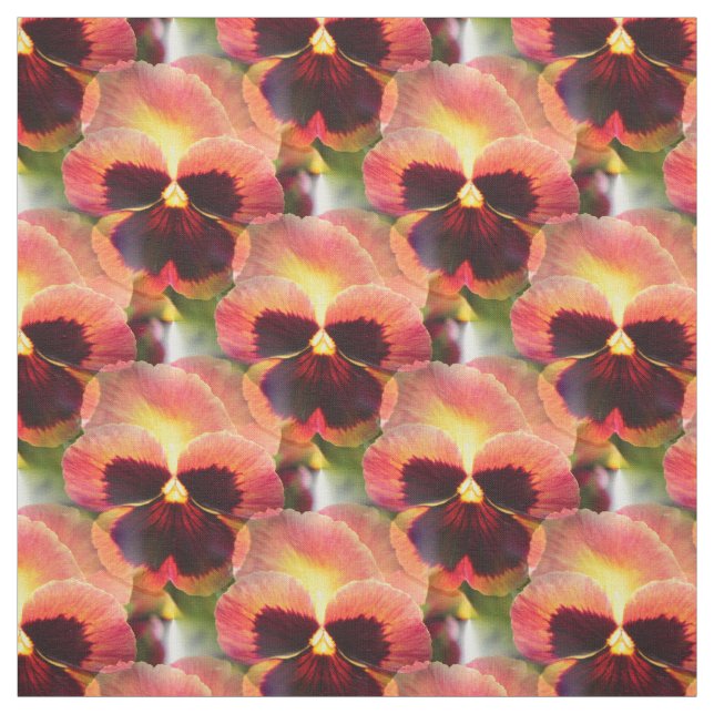 Cottage Garden Firefly Pansy - 4 inch Fabric (Swatch)