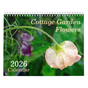 Cottage Garden Flowers 2026 Calendar