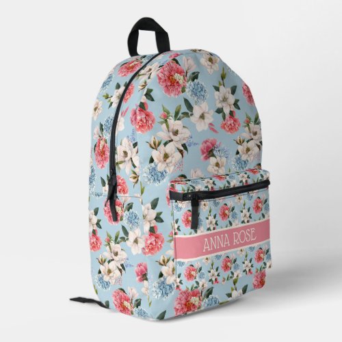 Cottage Garden Flowers Personalized Printed Backpack