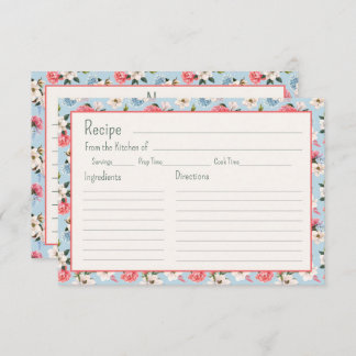 Cottage Garden Flowers Recipe Card