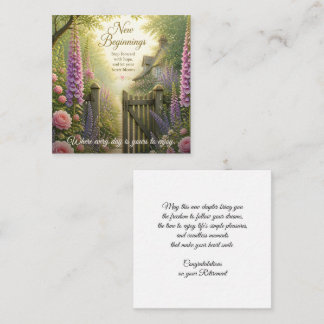 Cottage Garden Gate with Blooming Spring Flowers Note Card