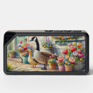Cottage Garden Geese Spring Illustration Bluetooth Speaker