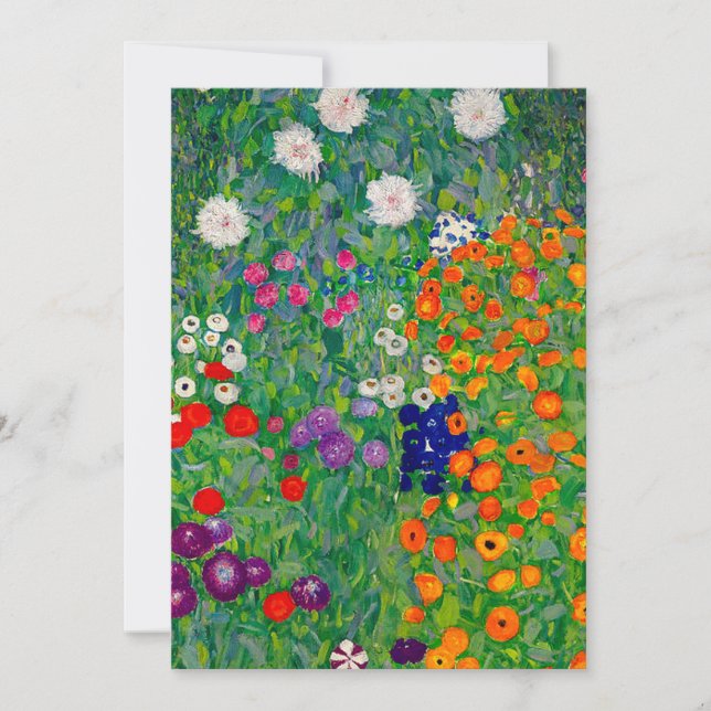 Cottage Garden Gustav Klimt Invitation (Front)