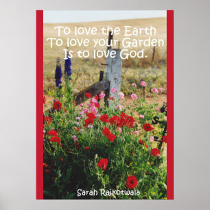 Cottage Garden Love God Floral Flowers Poster