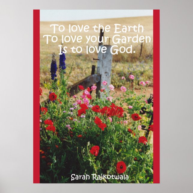 Cottage Garden Love God Floral Flowers Poster (Front)