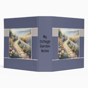 Cottage Garden Path to the Sea 3 Ring Binder