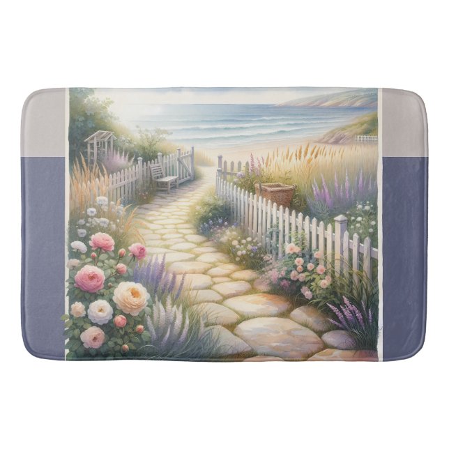 Cottage Garden Path to the Sea Bath Mat (Front)