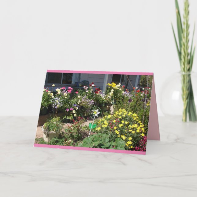 Cottage Garden Spring Floral flowers Garden Card (Front)