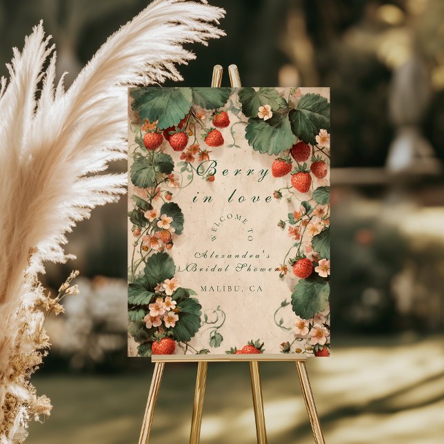 Cottage Garden Strawberry Bridal Shower Foam Board (Creator Uploaded)