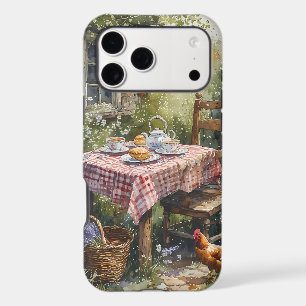 Cottage Garden Tea Morning Watercolor iPhone 17 Pro Max Case