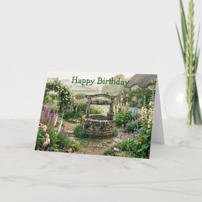 Cottage Garden Well Card (Front)