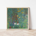 Cottage Garden with Sunflowers | Gustav Klimt Poster