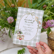 Cottage Green Gingham Off The Market Bridal Shower