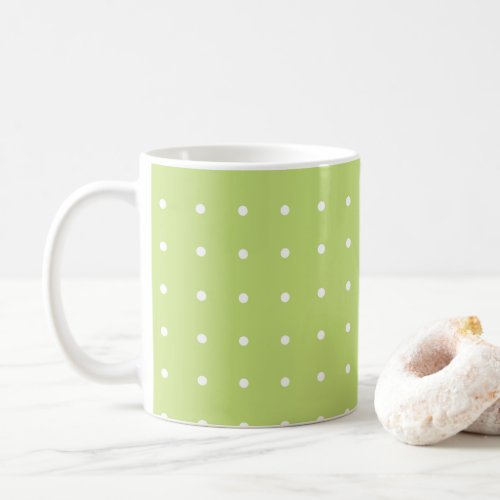 Cottage Green With White Dots Mug