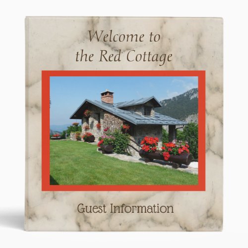 Cottage Holiday Home Rental Guide Instructions 3 Ring Binder