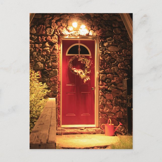 Cottage House Door Postcard (Front)