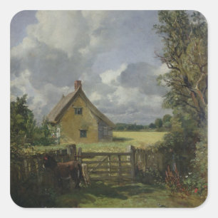 Cottage in a Cornfield, 1833 Square Sticker