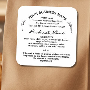 Cottage Law Food label sticker