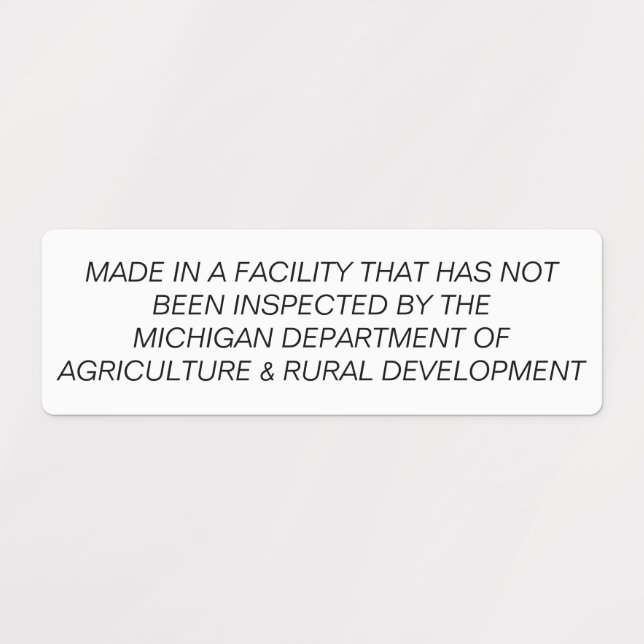 Cottage Law label (Design 1)