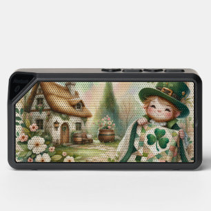 Cottage Leprechaun Patchwork Quilt Scene Bluetooth Speaker