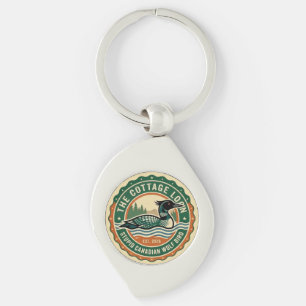 Cottage Loon Stupid Canadian Wolf Bird Keychain