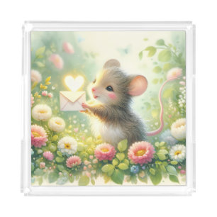 Cottage Mouse Love Letter Meadow Acrylic Tray