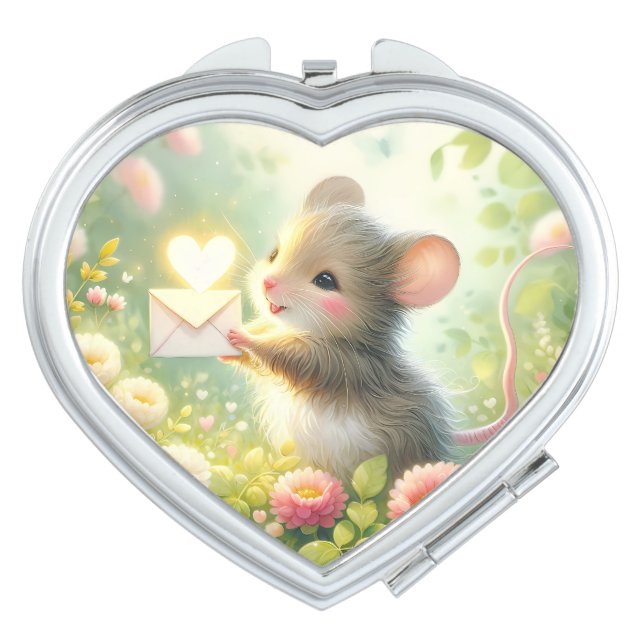 Cottage Mouse Love Letter Meadow Compact Mirror (Front)