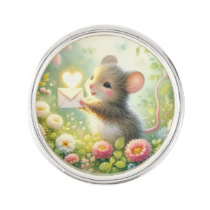 Cottage Mouse Love Letter Meadow Lapel Pin