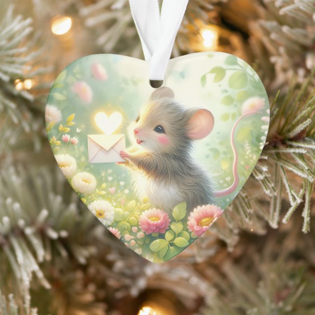 Cottage Mouse Love Letter Meadow Ornament (Tree)
