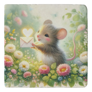 Cottage Mouse Love Letter Meadow Trivet