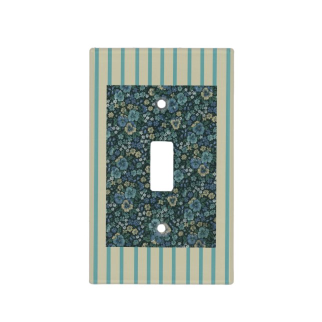 Cottage Pansies Light Switch Cover (Front)
