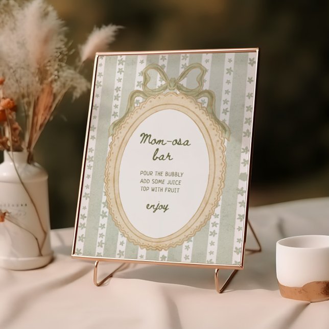 Cottage Pear Baby Shower Mom-osa Bar   Poster (Creator Uploaded)