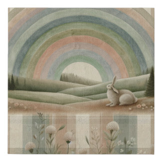 Cottage Rainbow Wall Canvas