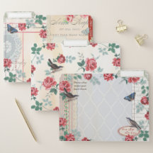 Cottage Rose File Folders