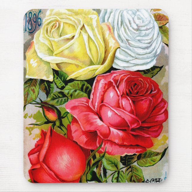 Cottage Rose Garden Mouse Pad (Front)