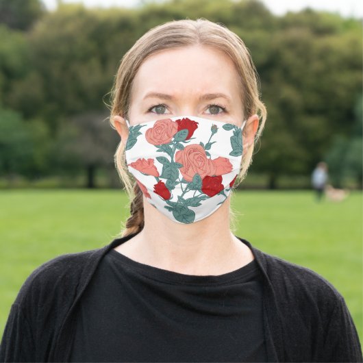 Cottage rose 🌹 print face mask (Outside)