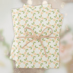 Cottage Roses in light orange Wrapping Paper Sheets<br><div class="desc">Cottage Roses in shades orange or peach,  green,  and extra light ivory. Ideal for birthdays,  weddings,  Mother's Day,  etc.</div>
