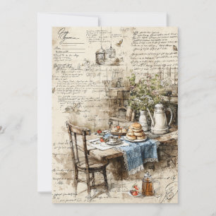 Cottage Scones   Rustic Tea Invitation