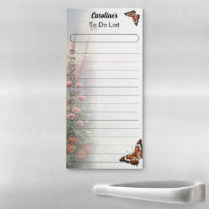 Cottage Summer Garden Butterflies To Do List Magnetic Notepad