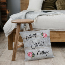 Cottage Sweet Cottage Throw Pillow