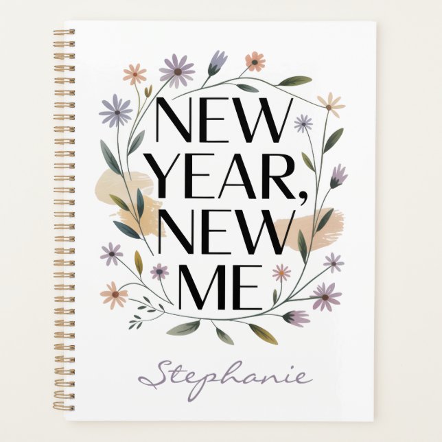 Cottage Wildflower New Year New Me Gift Planner (Front)