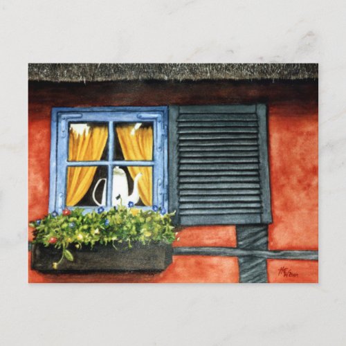 Cottage Window Postcard