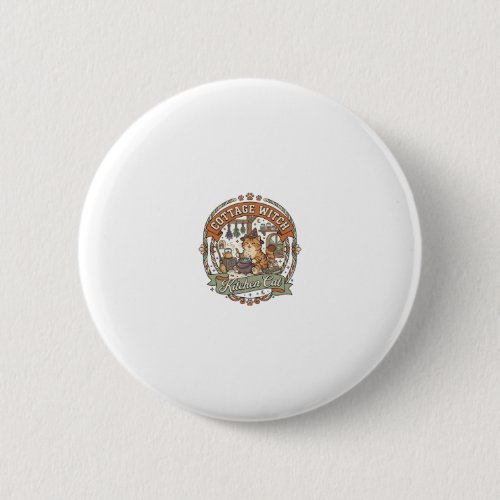 Cottage Witch Kitchen Cat Cottage Witch Kitchen Ca Button