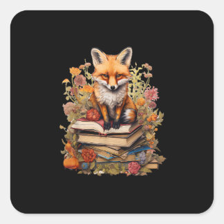 Cottagecore Aesthetic Book Lover Goblincore Casual Square Sticker