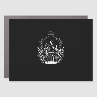 Cottagecore Aesthetic Bottle Mushroom House Fairy  Car Magnet