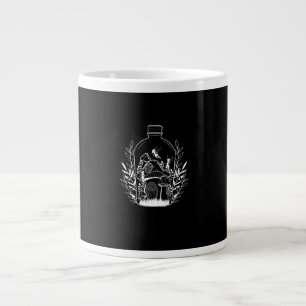 Cottagecore Aesthetic Bottle Mushroom House Fairy Giant Coffee Mug