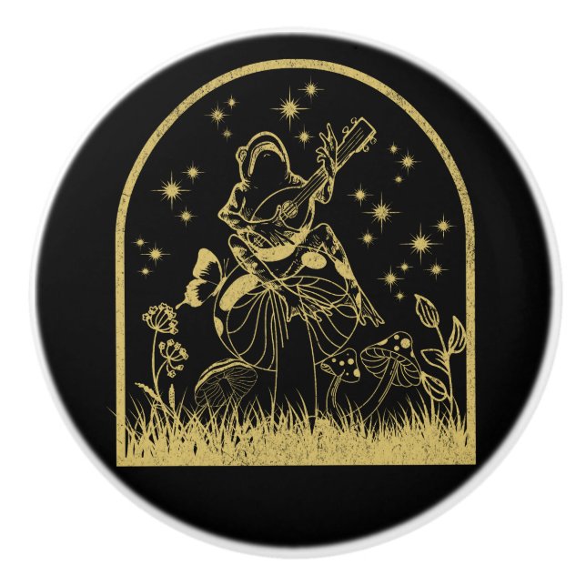 Cottagecore Aesthetic design Ceramic Knob (Front)